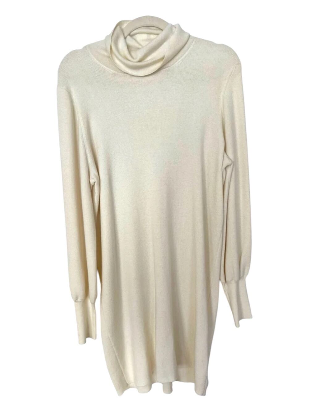 Aritzia Wilfred sweater dress/Turtleneck-L Sleeve-Women Sz S-Cream/Ecru-EUC1145
